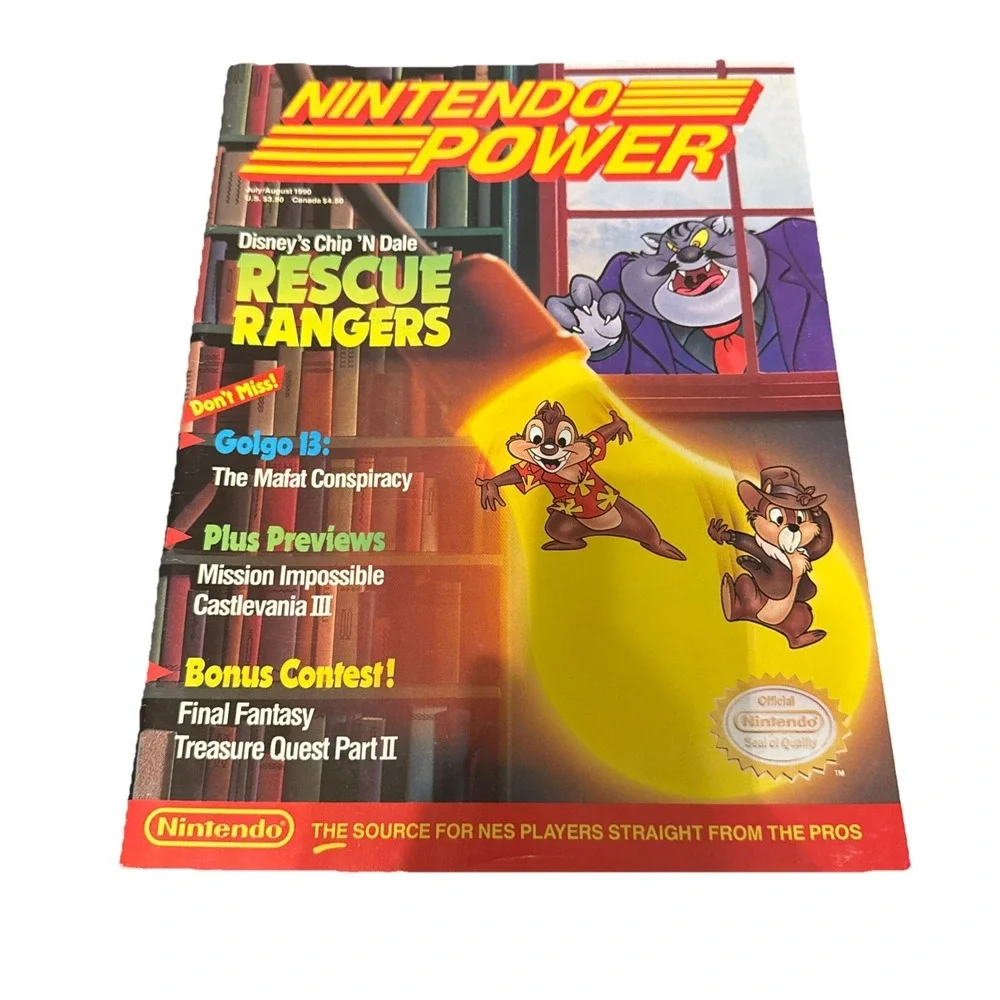 Nintendo Power Magazine July/August‎ 1990 W/Poster